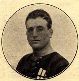 Cesare Lovati, Milan footballer and later coach, the club's captain through the war years; photograph taken before 1922.