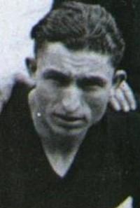 Giuseppe Santagostino, the forward who carried Milan's attack through the lean 1920s — a period portrait from the 1923-24 season.