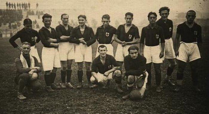 The Milan squad of 1924-25 — Vittorio Pozzo's first season on the rossoneri bench, which opened in the autumn of 1924 and ended 8th in Girone B.