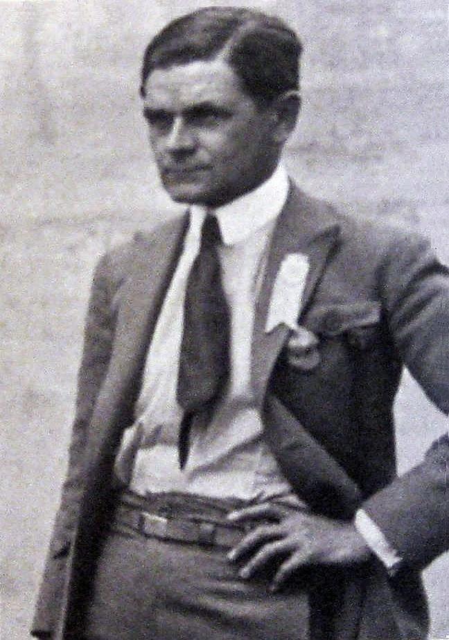Vittorio Pozzo, photographed around 1920. After the Paris Olympics of 1924 he took a job at Pirelli and the Milan bench from July 1924 — a decade before his two World Cups with Italy.