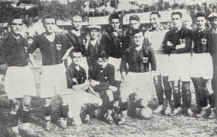 A Milan line-up of the 1926-27 season — Herbert Burgess's side reached the girone finale and finished sixth, in a championship remembered for the Allemandi affair that stripped Torino of the 1927 scudetto.