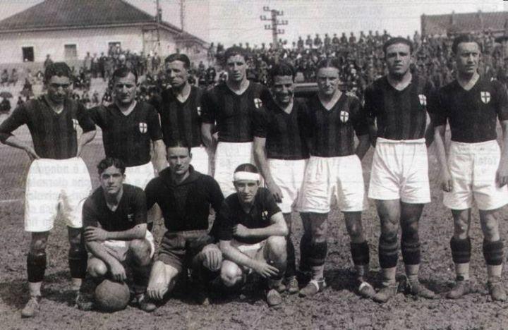 A Milan line-up of the 1929-30 season — the club's first in the new single-division Serie A, opened with a 4-1 win over Brescia at San Siro on 6 October 1929; Milan finished 11th as city rivals Ambrosiana-Inter took the inaugural title.