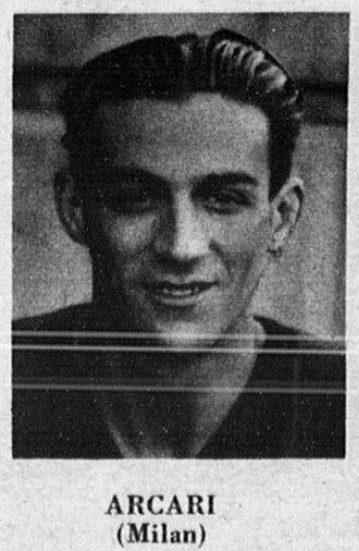 Pietro Arcari, Milan's leading scorer of the mid-thirties, as pictured in La Domenica Sportiva on 3 February 1935.