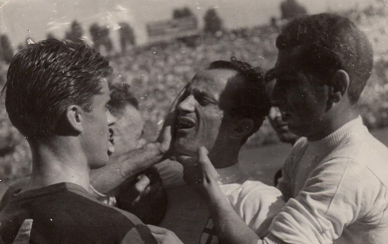 A bruising afternoon at San Siro: Milan beat Genoa 2-0 on 8 October 1947, early in the 1947-48 campaign.