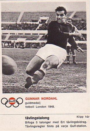 Gunnar Nordahl in 1948, the year his goals fired Sweden to Olympic gold in London — months before Milan came calling.