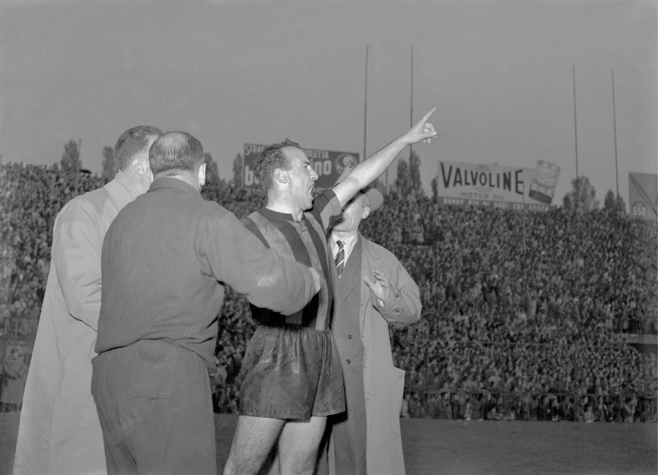 San Siro, 6 November 1949: the highest-scoring derby of them all — Inter 6, Milan 5, in the opening months of the 1949-50 season.