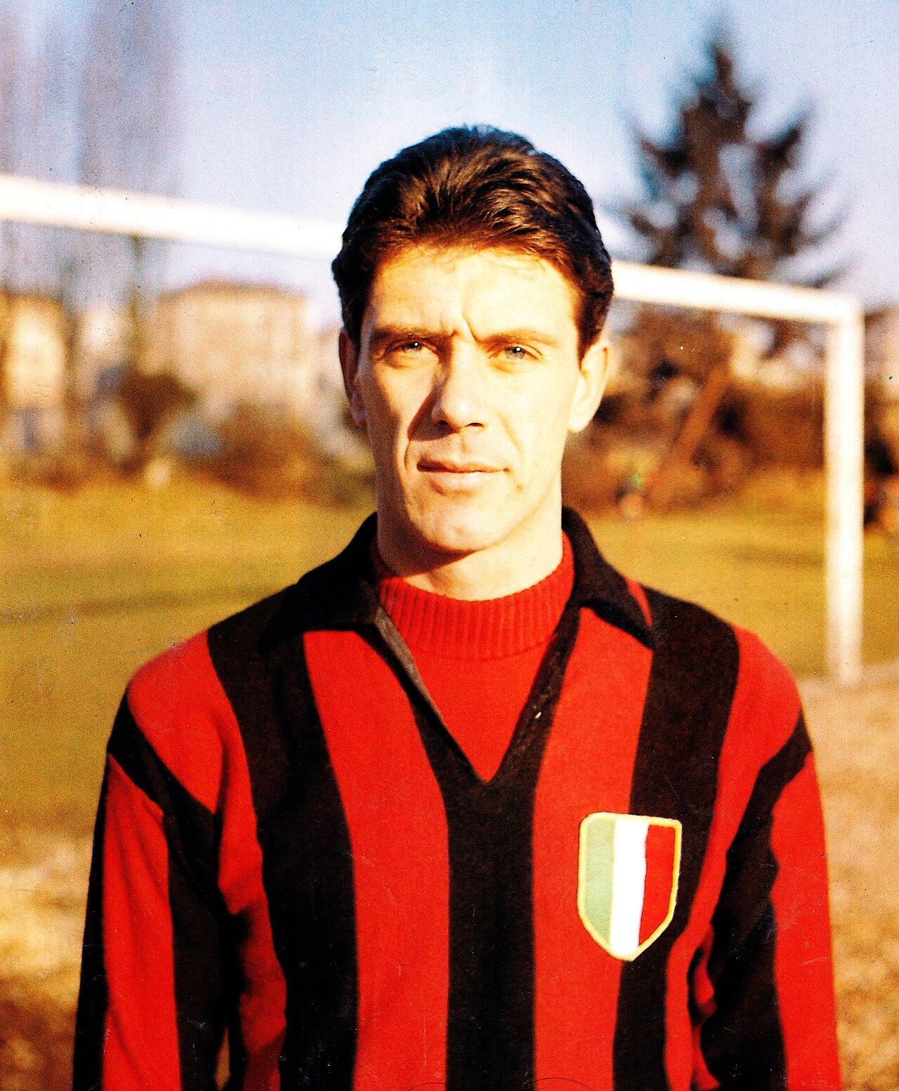 Cesare Maldini at Milan. The young defender from Trieste was a pillar of Viani's scudetto-winning side of 1956-57 and the club's future captain.