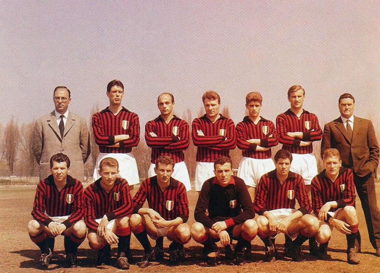 The A.C. Milan squad of 1961-62, Nereo Rocco's first season at the helm, which ended with the club's eighth Scudetto.